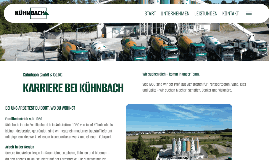 Vorschau der Karriereseite
