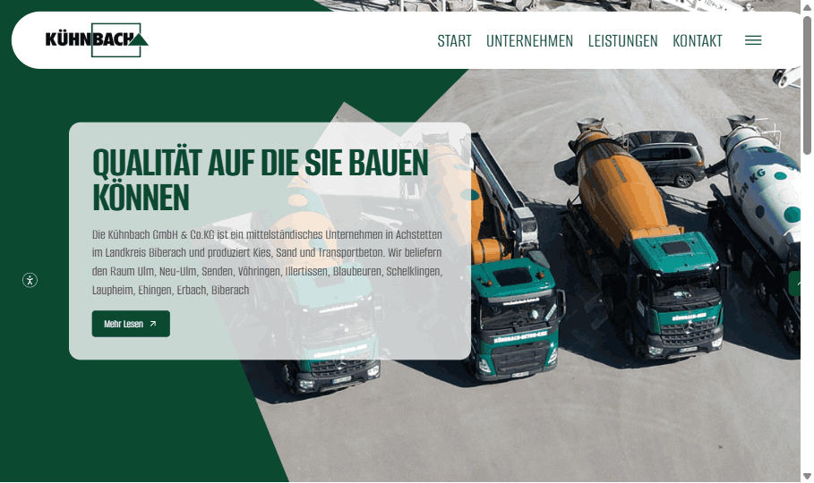 Vorschau der Startseite
