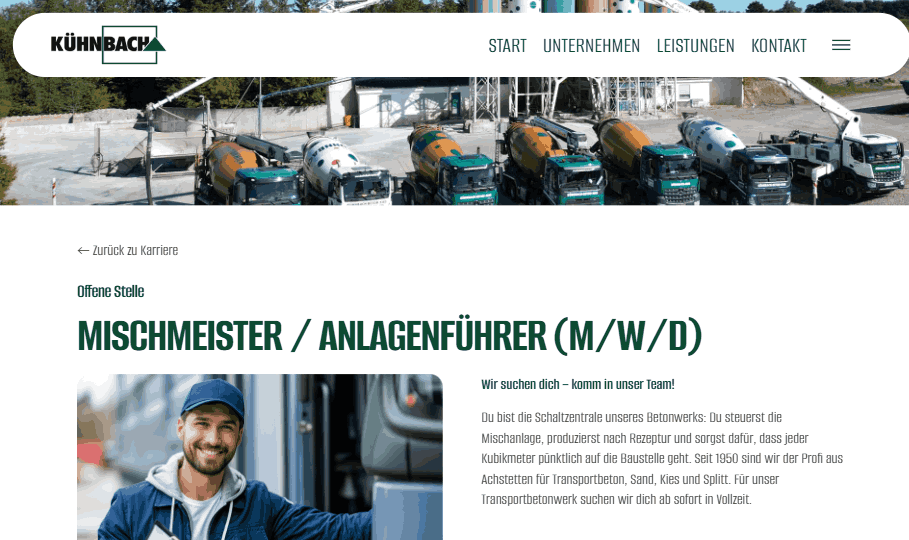 Vorschau der Stellenanzeige Mischmeister