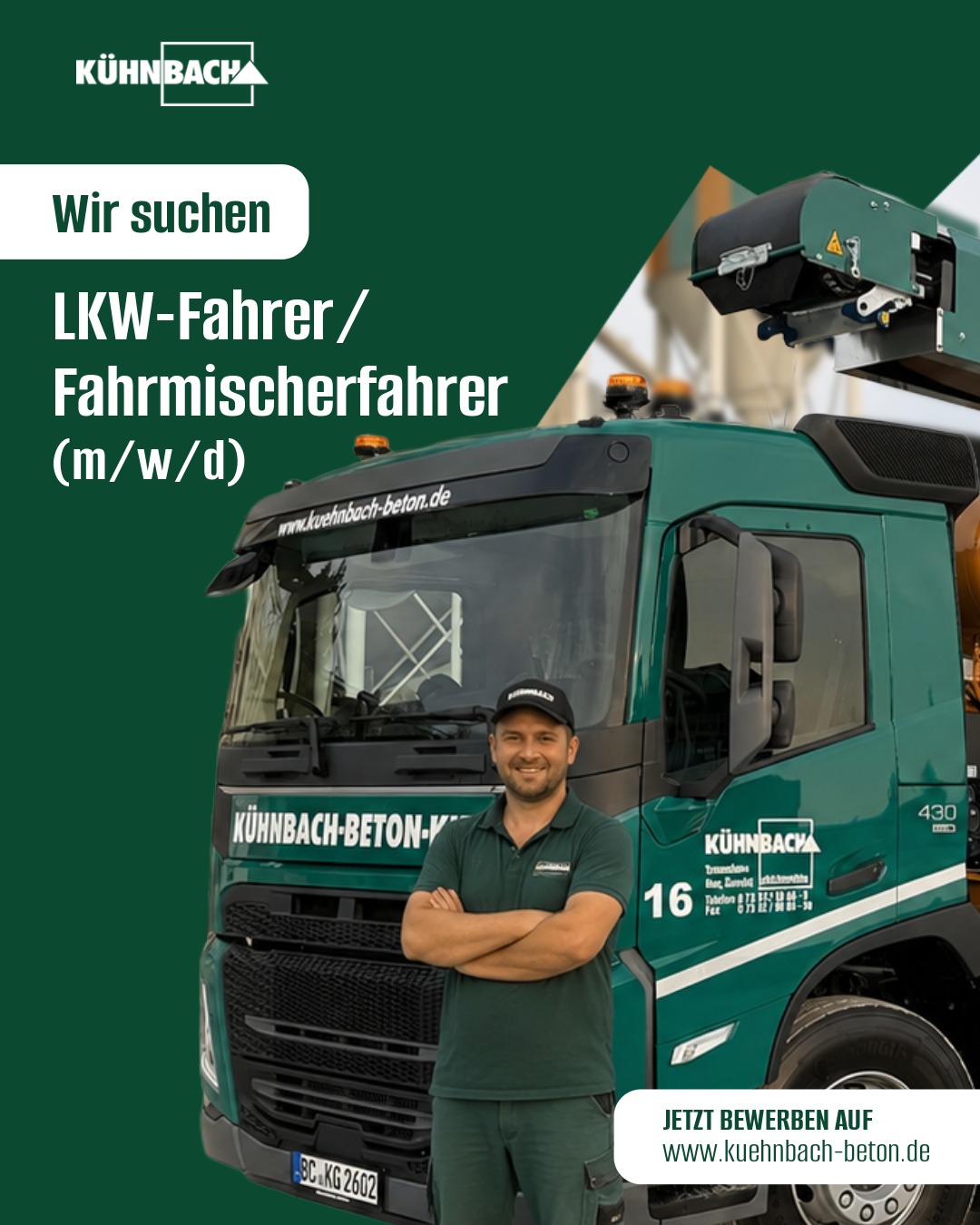 Instagram-Post LKW-Fahrer / Fahrmischerfahrer