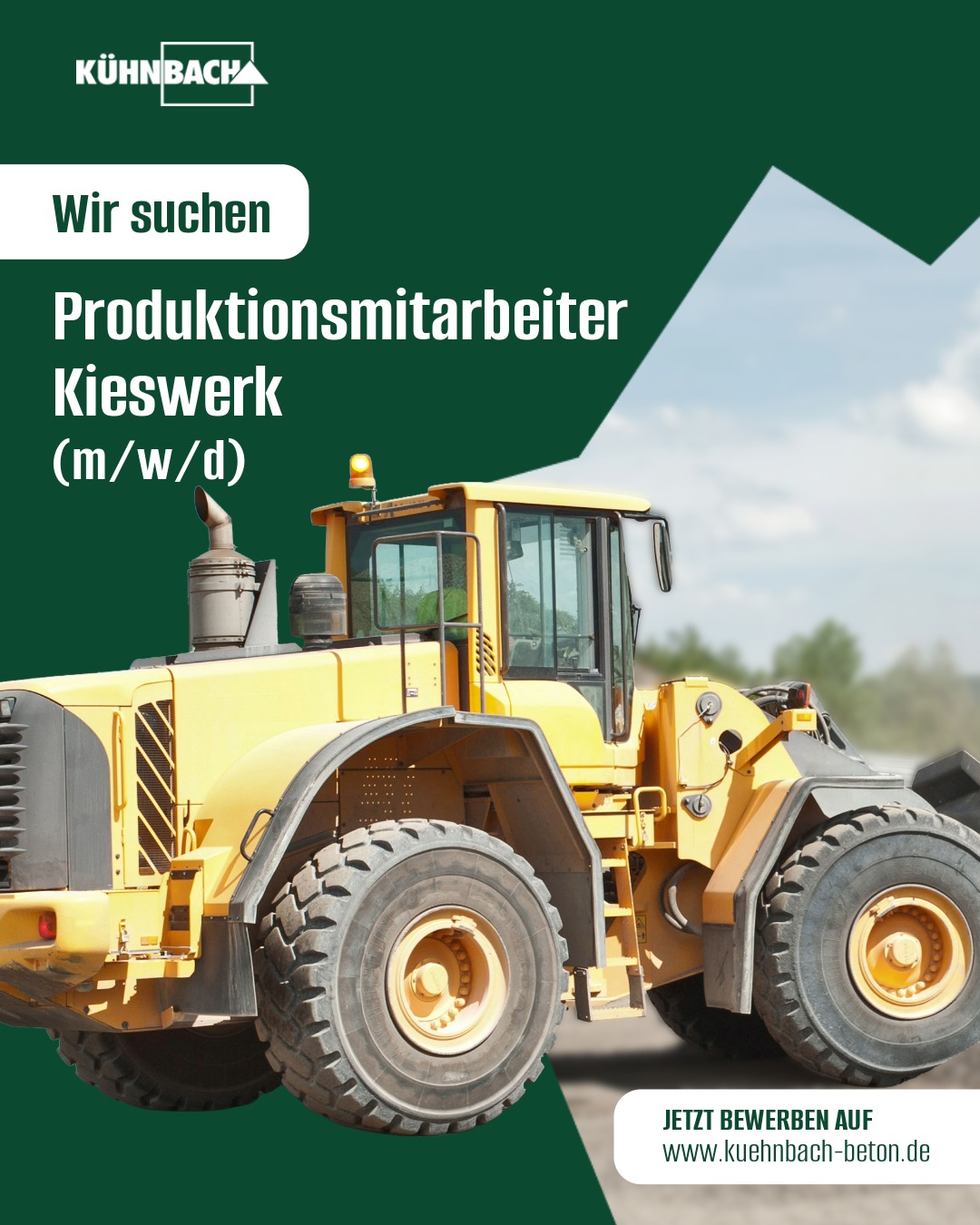 Instagram-Post Produktionsmitarbeiter Kieswerk